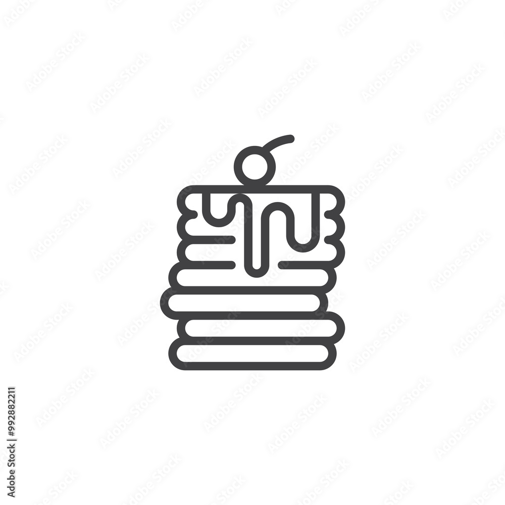 Pancake Stack line icon Pancake Stack line icon