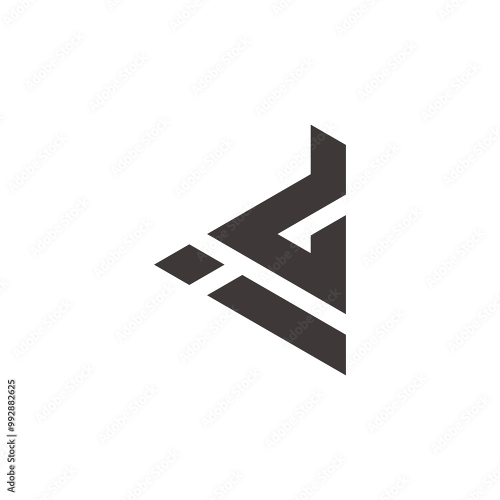 letters id simple geometric stripe logo vector letters id simple geometric stripe logo vector