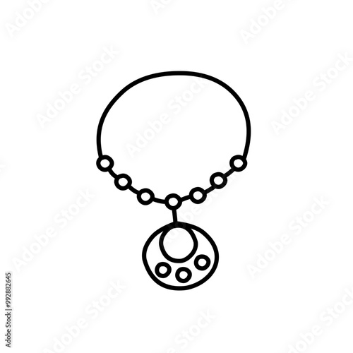 hand drawn necklace
