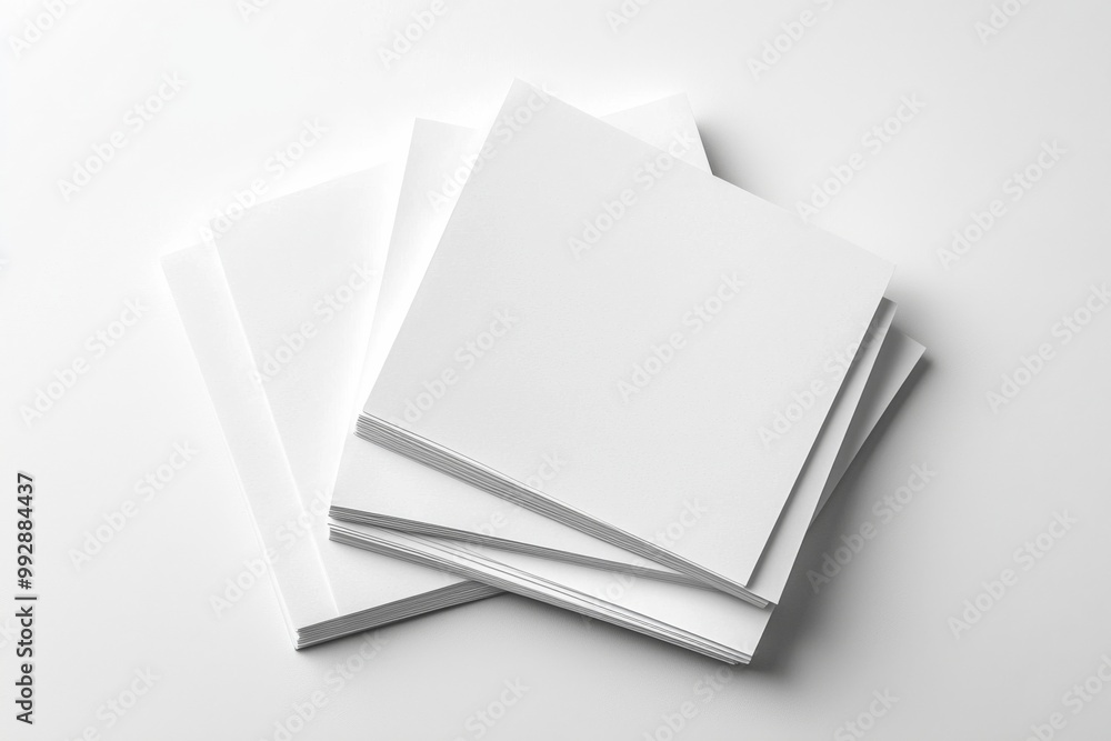 Blank A4 Stacked Paper Mockup isolated created with Generative AI Blank A4 Stacked Paper Mockup isolated created with Generative AI