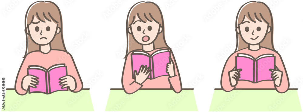 本を読み込む人