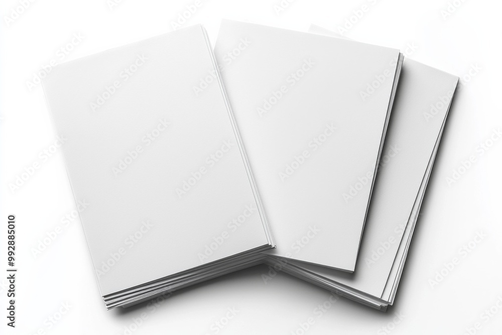 Blank A4 Stacked Paper Mockup isolated created with Generative AI Blank A4 Stacked Paper Mockup isolated created with Generative AI