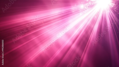 Dynamic Pink Light Beam Illustration with Radiating Rays for Creative Projects