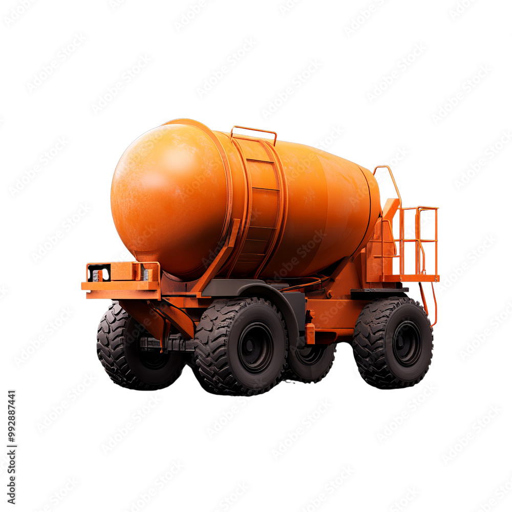 Concrete mixer truck, white isolate background, Transparent Background Concrete mixer truck, white isolate background, Transparent Background