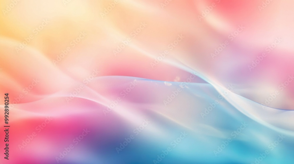 Fototapeta premium Delicate and vibrant hues blend softly in this abstract blurred backdrop featuring traditional tones and a glossy finish ideal for surface design and eco friendly graphic projects