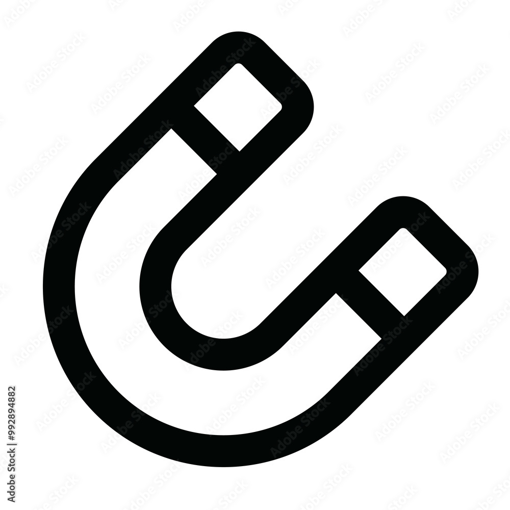 Magnet icon. magnet, magnetic, physics, tool, lab, positive, negative, education, steel, school. Vector icon illustration Magnet icon. magnet, magnetic, physics, tool, lab, positive, negative, education, steel, school. Vector icon illustration