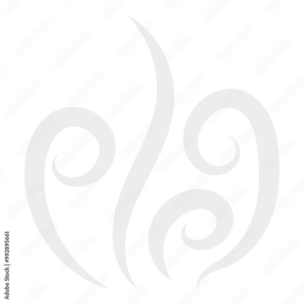 Fototapeta premium Curly Smoke Vector