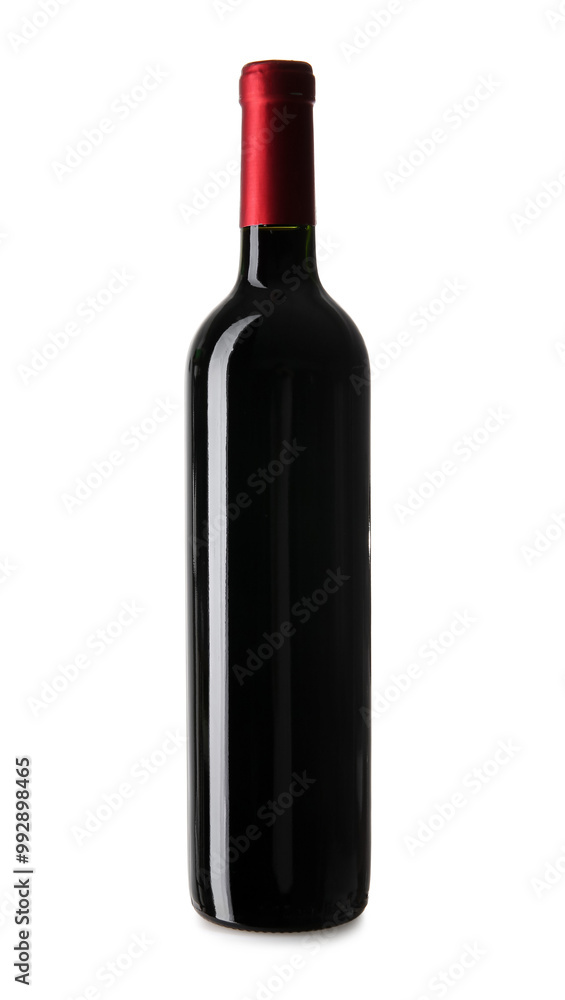 Bottle of red wine on white background Bottle of red wine on white background