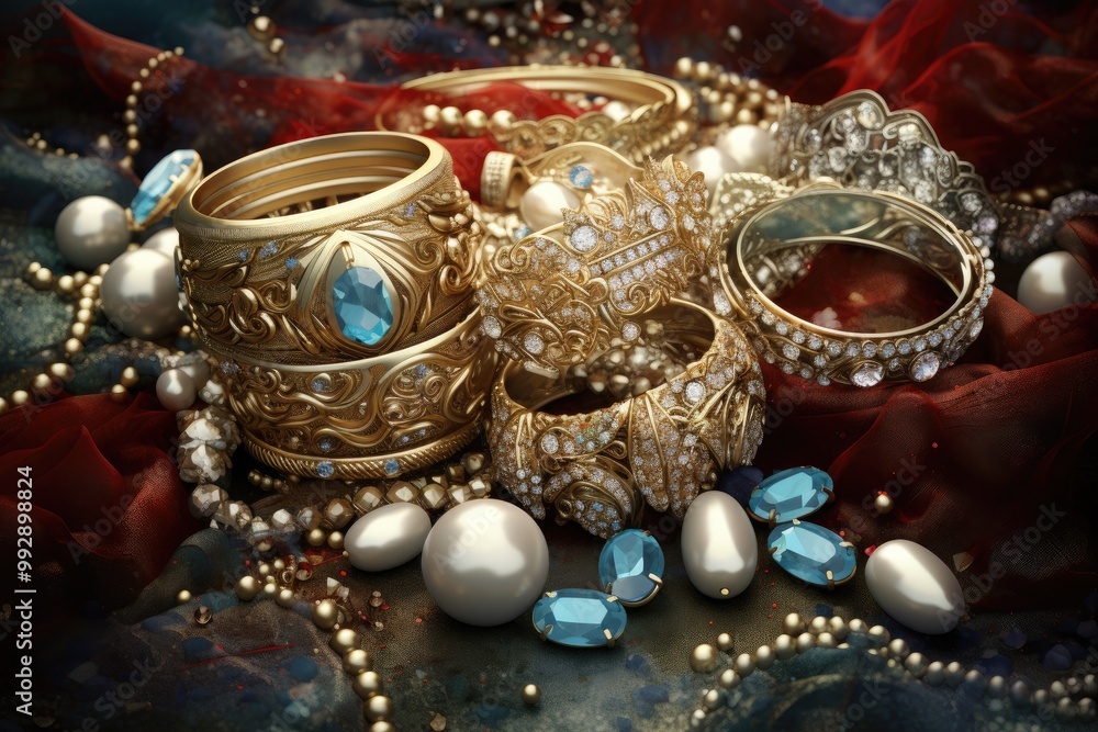 Digital artwork jewelry background Digital artwork jewelry background