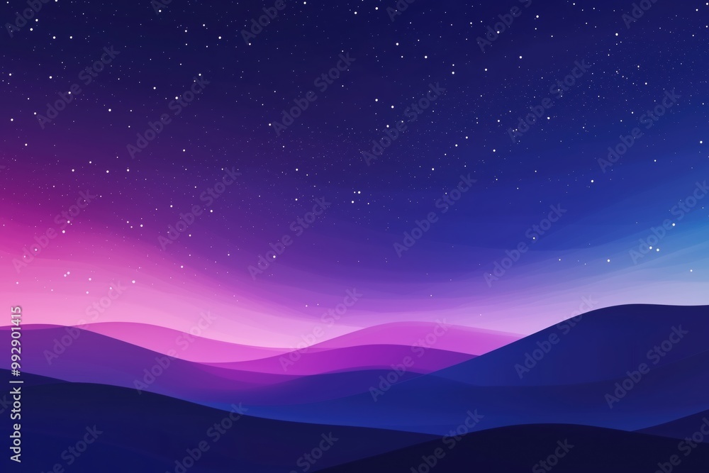 Smooth transition from deep blue to purple – like the night sky Smooth transition from deep blue to purple – like the night sky