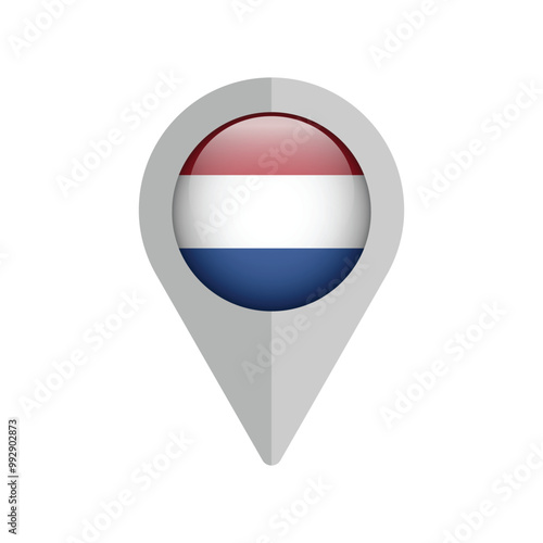 Free Download Map location Icon flag of Netherlands. Isolated on white vector illustration - GFXLoad