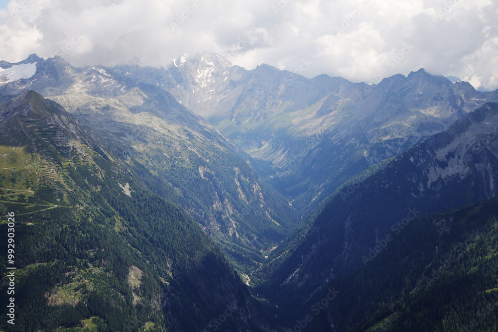 The view from Zitterauer Tisch mountain, Bad Gastein, Austria The view from Zitterauer Tisch mountain, Bad Gastein, Austria