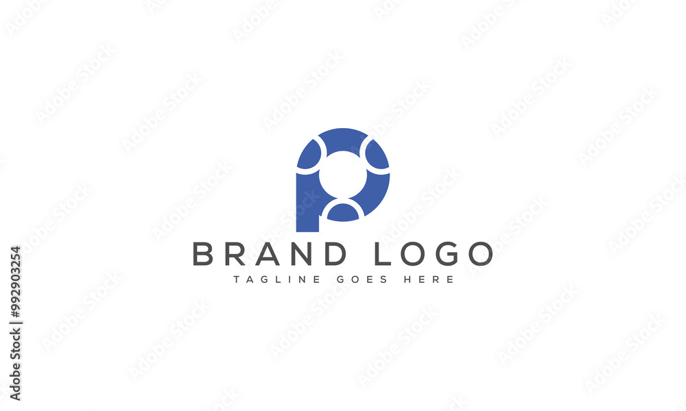letter P logo design vector template design for brand. letter P logo design vector template design for brand.
