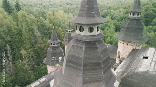 Lapalice Castle near Rekowo Lake in Kashubia (Cassubia), Poland