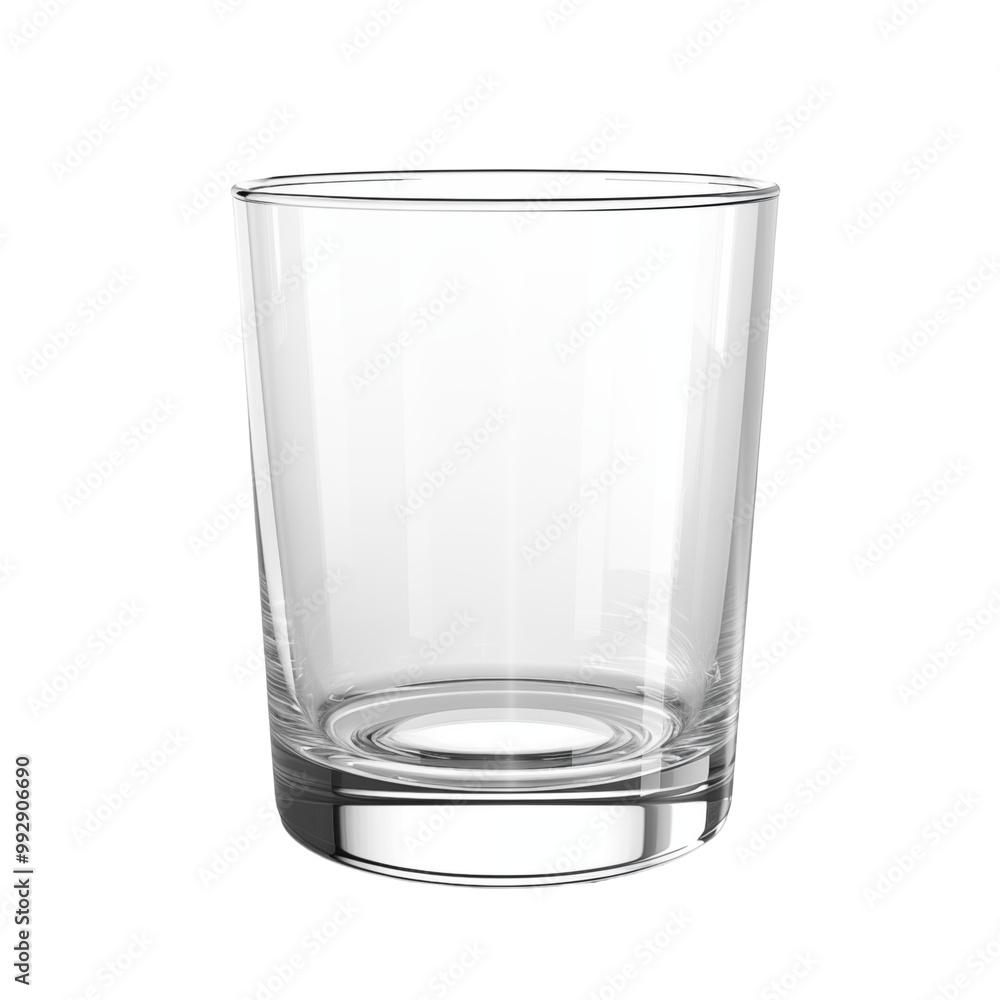 Clear Empty Glass Tumbler On White Background