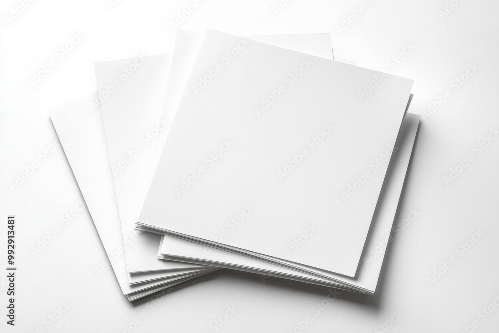 Blank A4 Stacked Paper Mockup isolated created with Generative AI Blank A4 Stacked Paper Mockup isolated created with Generative AI