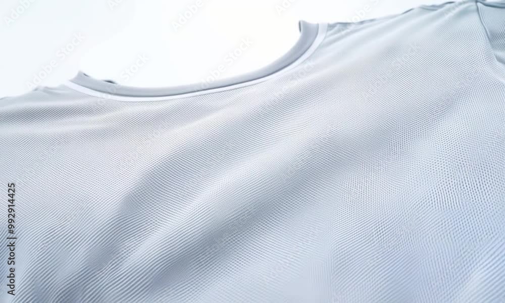 White T-shirt with a textured fabric White T-shirt with a textured fabric