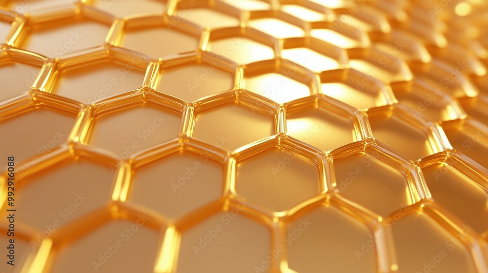 Realistic 3D honeycomb background with depth and soft shadows between the cells Realistic 3D honeycomb background with depth and soft shadows between the cells