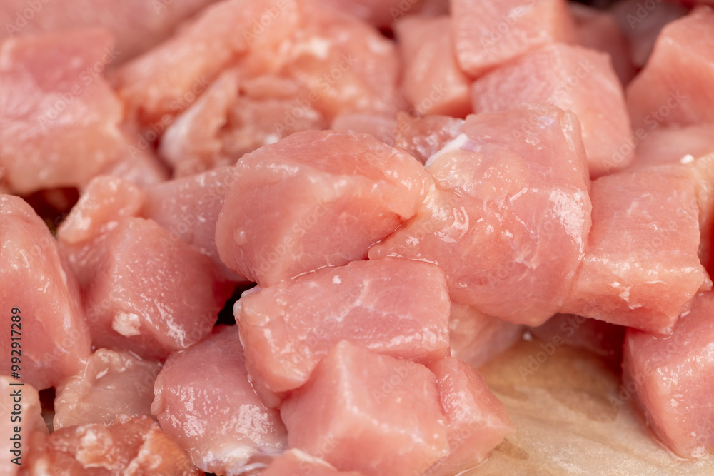 piece of pork fillet on a cutting board piece of pork fillet on a cutting board