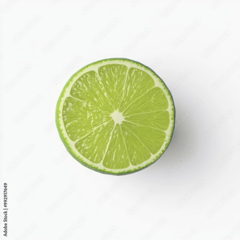 A fresh lime slice, showcasing its vibrant green color and texture. A fresh lime slice, showcasing its vibrant green color and texture.