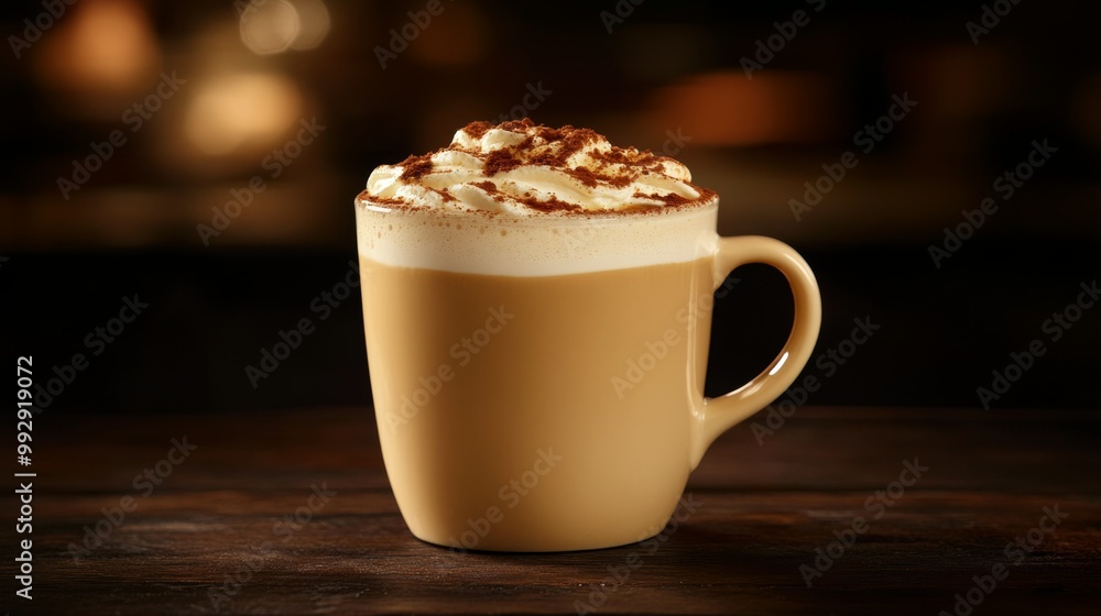 chai latte presented on dark surface. studio lighting. product photography. chai latte presented on dark surface. studio lighting. product photography.