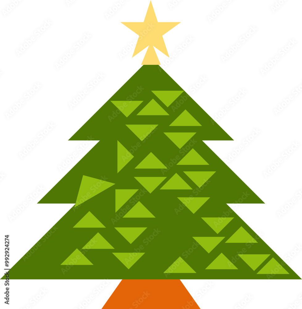 Obraz premium Geometric Christmas Tree