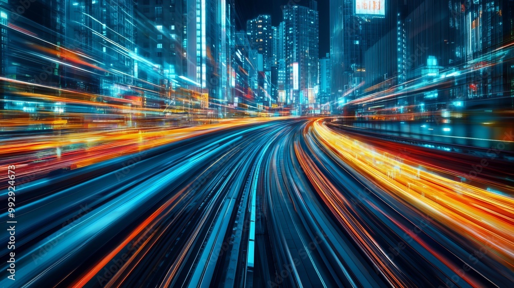 High-speed technology dominates the cityscape, its abstract glow illuminating the night. A vision of futuristic urban landscapes, showcasing the rapid advancement of modern advancements. High-speed technology dominates the cityscape, its abstract glow illuminating the night. A vision of futuristic urban landscapes, showcasing the rapid advancement of modern advancements.