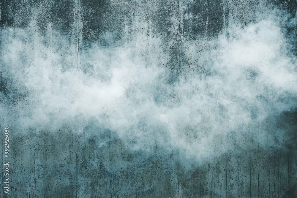 White Smoke Drifting Across a Weathered Concrete Wall White Smoke Drifting Across a Weathered Concrete Wall