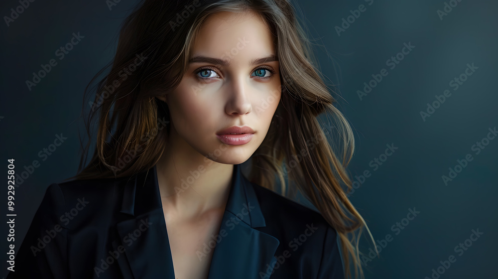 Beautiful young woman in a stylish suit, businesswoman, office worker. AI Generated Beautiful young woman in a stylish suit, businesswoman, office worker. AI Generated