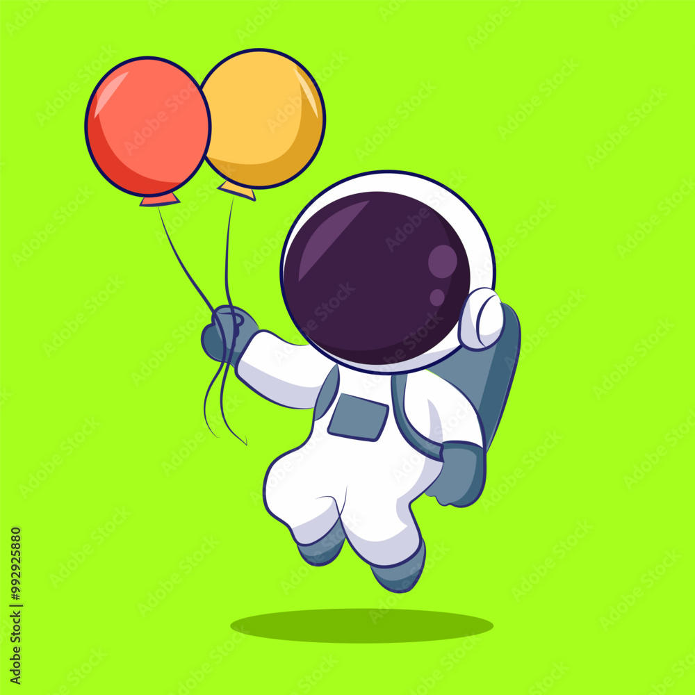 cute cartoon astronout bring a ballon vector IIlustrations cute cartoon astronout bring a ballon vector IIlustrations