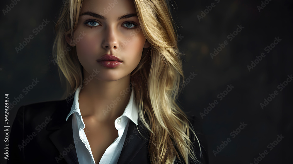Beautiful young woman in a stylish suit, businesswoman, office worker. AI Generated Beautiful young woman in a stylish suit, businesswoman, office worker. AI Generated