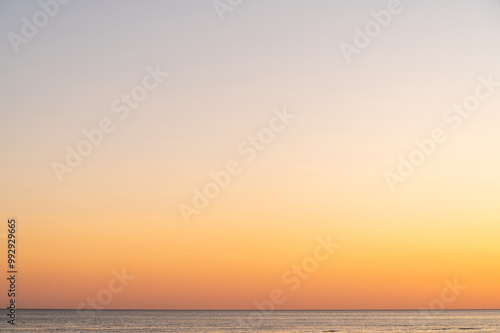 Obraz na płótnie Sunset sea beach. Sun sky ocean. Sunrise water landscape. Clouds nature horizon wave coast. Evening beautiful orange dusk. w salonie