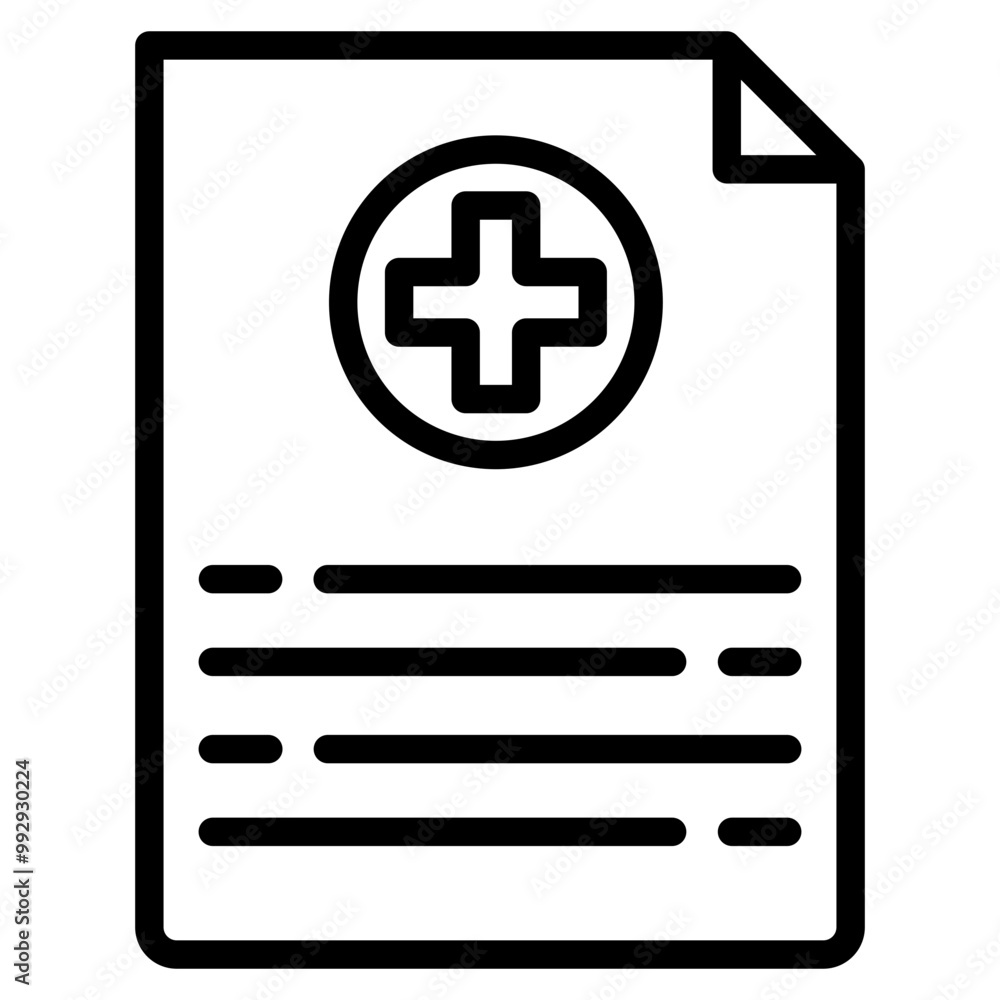 Fototapeta premium Medical Report Icon