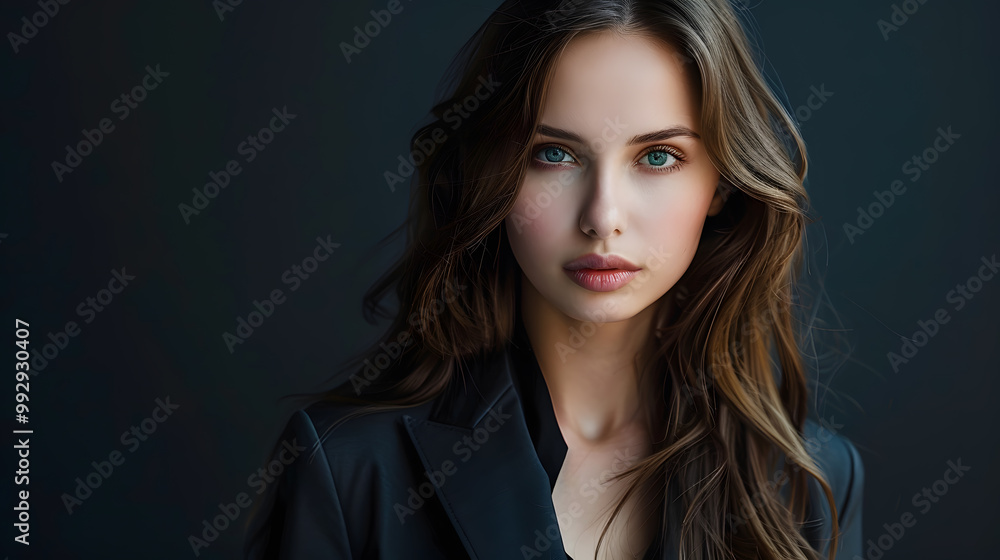 Beautiful young woman in a stylish suit, businesswoman, office worker. AI Generated Beautiful young woman in a stylish suit, businesswoman, office worker. AI Generated