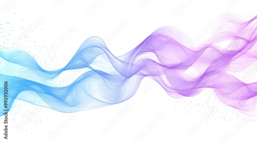 Abstract Wavy Lines with Blue and Purple Color Gradients and Scattered Dots Abstract Wavy Lines with Blue and Purple Color Gradients and Scattered Dots