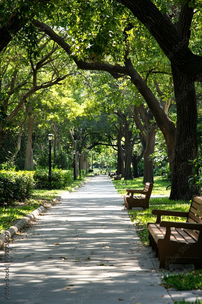 A Peaceful Park Filled With Shady Trees And A Gentle Breeze. The Inviting Atmosphere Encourages Leisurely Walks A Peaceful Park Filled With Shady Trees And A Gentle Breeze. The Inviting Atmosphere Encourages Leisurely Walks