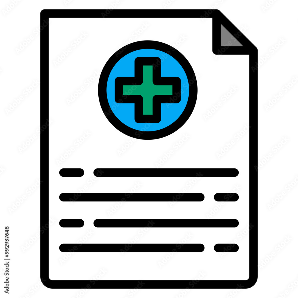 Fototapeta premium Medical Report Icon