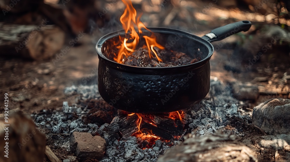 Prepare a meal by utilizing a cooking vessel. Prepare a meal by utilizing a cooking vessel.