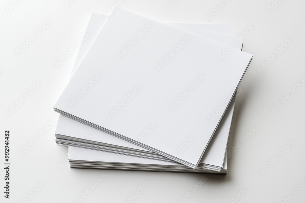 Blank A4 Stacked Paper Mockup isolated created with Generative AI Blank A4 Stacked Paper Mockup isolated created with Generative AI