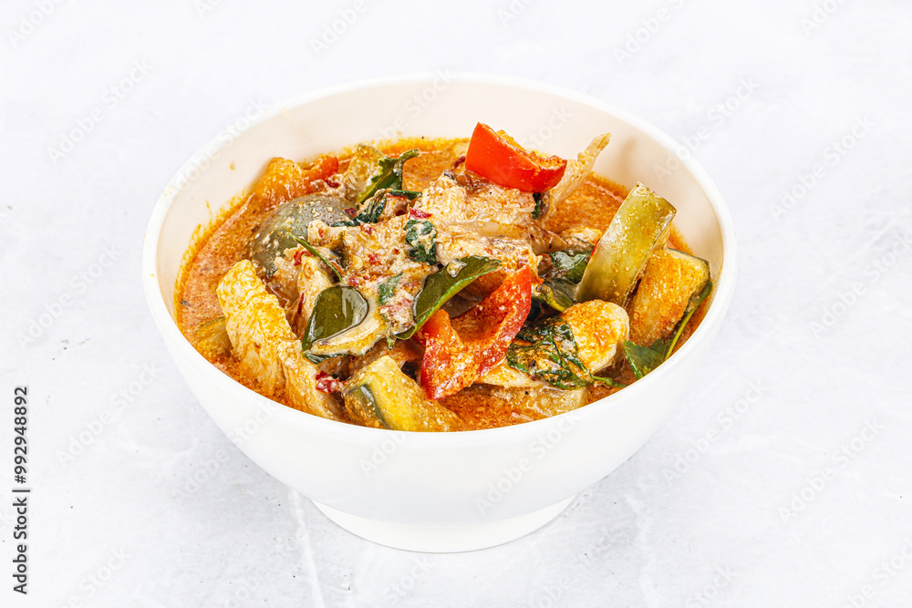 Thai red spicy curry with chicken Thai red spicy curry with chicken