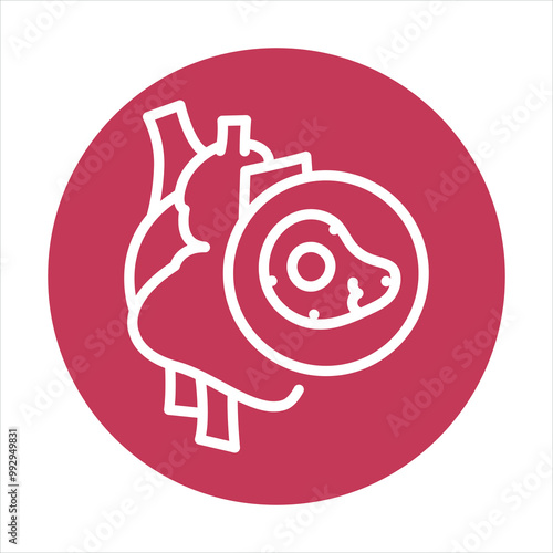 Atherosclerosis line black icon. Signs for web page