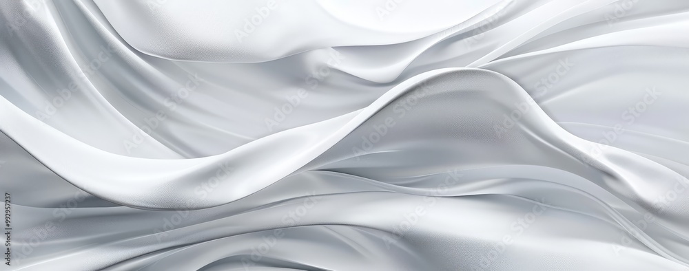 Obraz premium Abstract White Silk Fabric Background