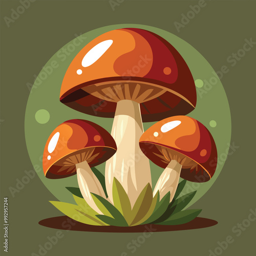 Porcini mushrooms vector. Hand-drawn Porcini mushrooms vector illustration.