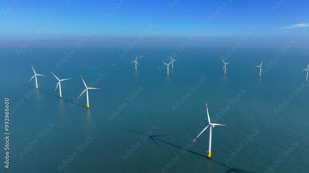 wind turbine in the sea wind turbine in the sea