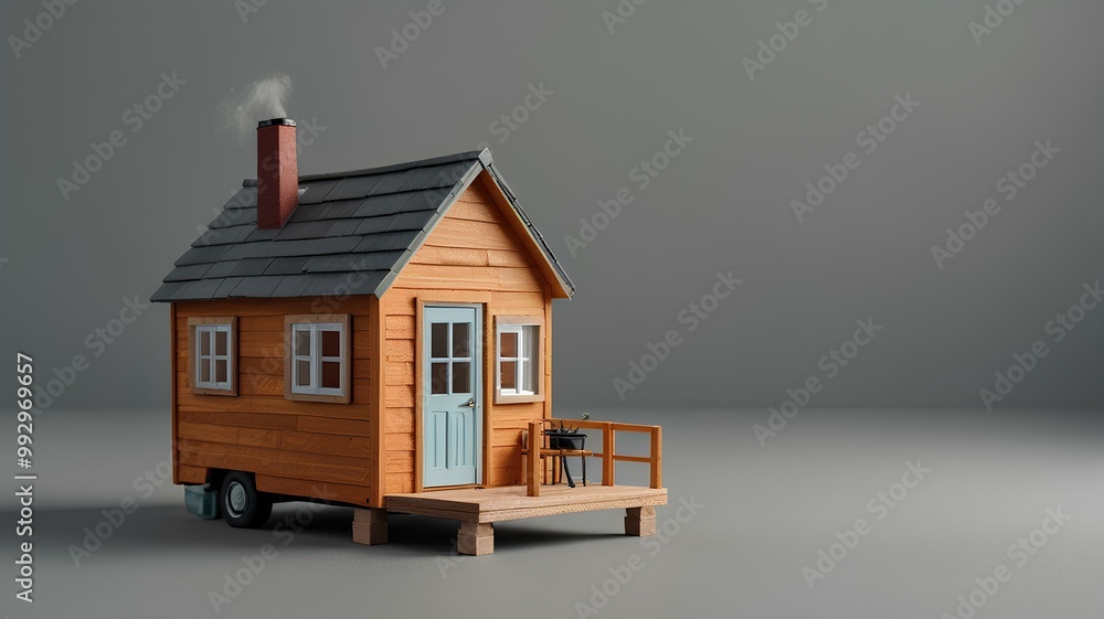 A minimalistic graphic illustration of a tiny house or hut on a plain background. A minimalistic graphic illustration of a tiny house or hut on a plain background.