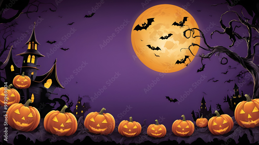 halloween background with pumpkin, ai generated halloween background with pumpkin, ai generated