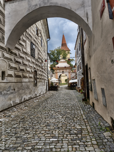 Obraz na płótnie Český Krumlov tourist destination, historical city Czech Republic w salonie