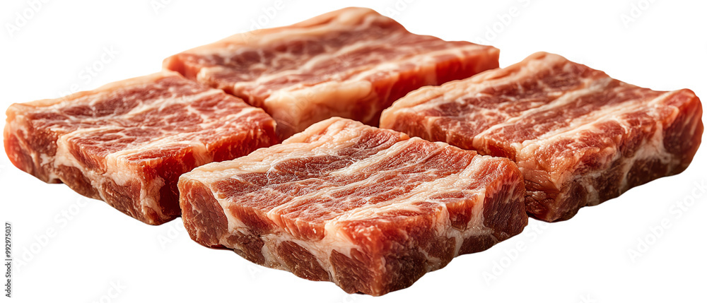 Raw beef short ribs, showcasing marbled meat with rich texture, perfect for grilling or slow cooking in flavorful dishes. Raw beef short ribs, showcasing marbled meat with rich texture, perfect for grilling or slow cooking in flavorful dishes.