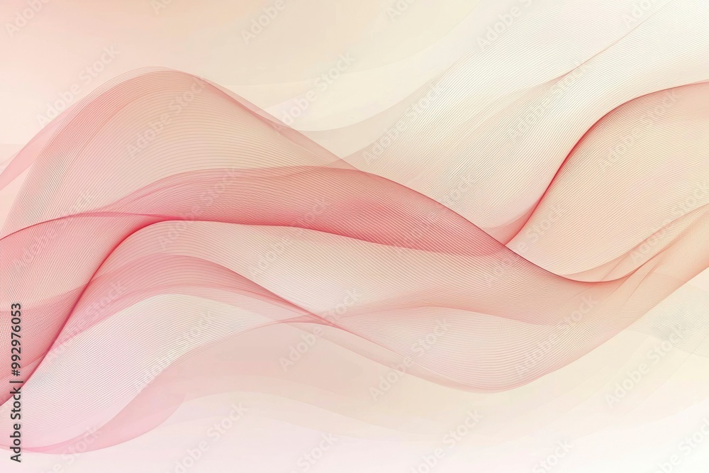 Fototapeta premium Abstract Pink and White Wave Pattern