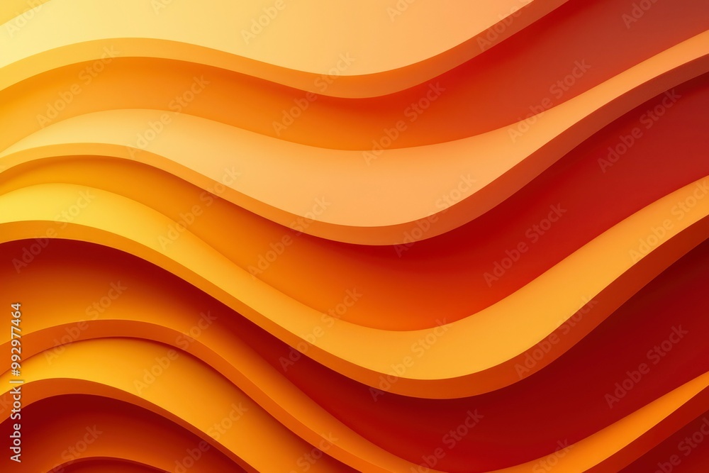 Abstract Background with Curving Orange and Yellow Stripes Abstract Background with Curving Orange and Yellow Stripes